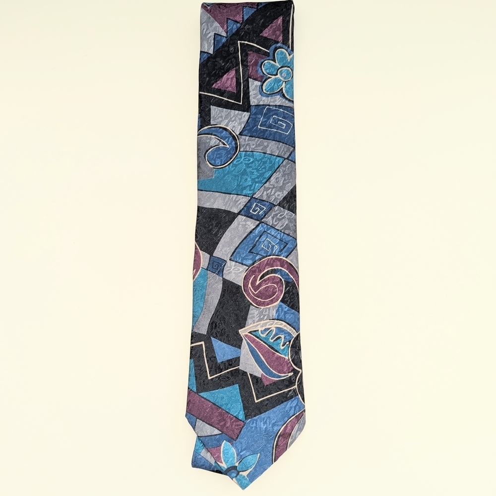 Florenzi Collection Men's Stylish Geometric Tie